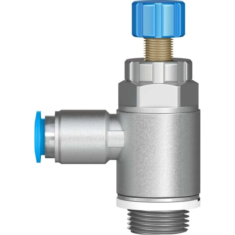 Festo GRLA Series Flow Controller Exhaust Valve, 1 bar, Female Inlet, Male Outlet, Aluminium Alloy GRLA-3/8-QS-8-RS-D