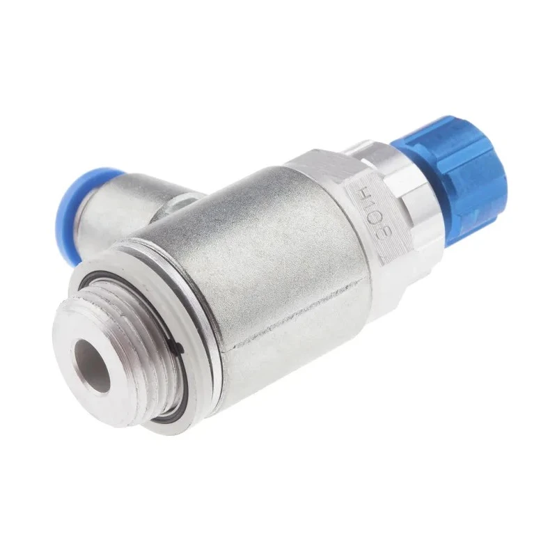 Festo GRLA Series Flow Controller Exhaust Valve, 1 bar, Female Inlet, Male Outlet, Aluminium Alloy GRLA-3/8-QS-8-RS-D