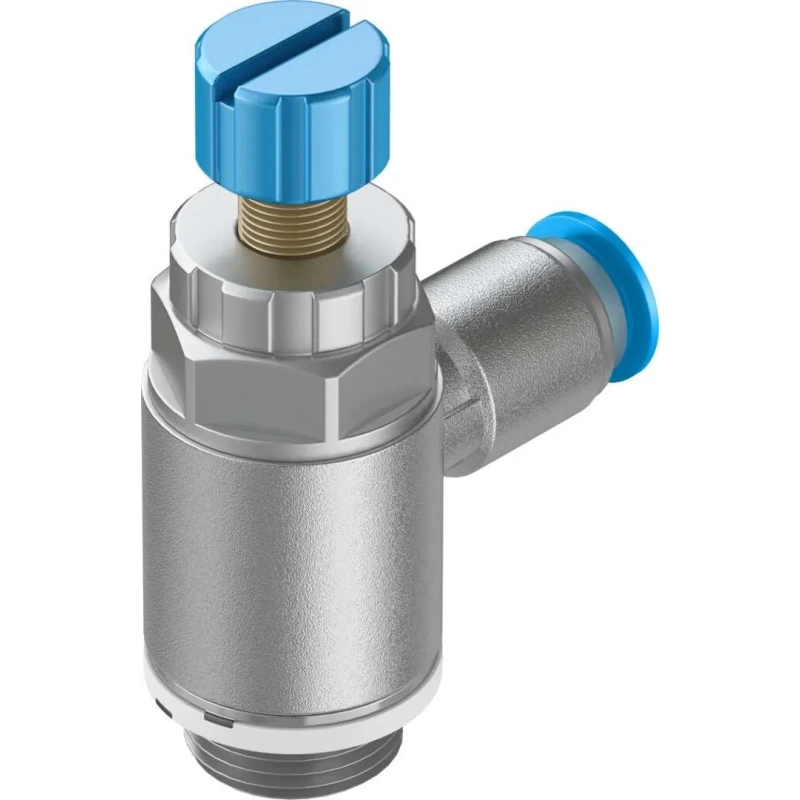 Festo GRLA Series Flow Controller Exhaust Valve, 1 bar, Female Inlet, Male Outlet, Aluminium Alloy GRLA-3/8-QS-8-RS-D
