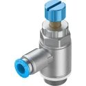 Festo GRLA Series Flow Controller Exhaust Valve, 1 bar, Female Inlet, Male Outlet, Aluminium Alloy GRLA-3/8-QS-8-RS-D