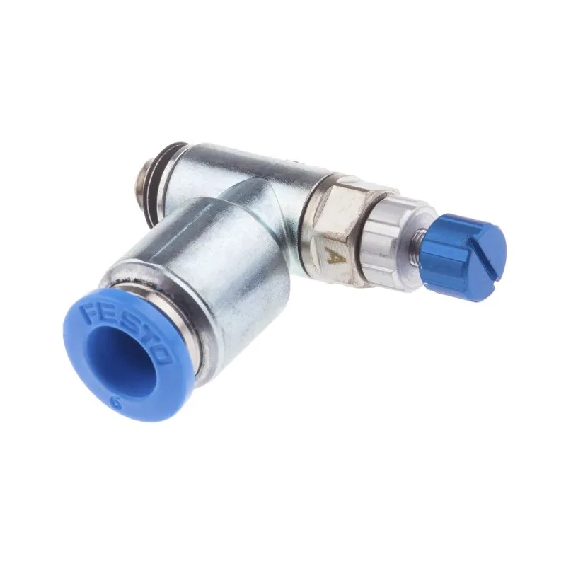 Festo GRLA Series Flow Controller Exhaust Valve, 6 mm Tube Inlet, M5 Male Threaded Outlet, 1 bar, -10°C to GRLA-M5-QS-6-RS-D