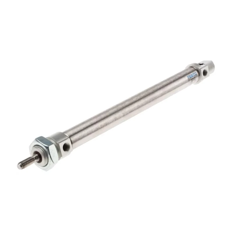 Festo DSNU-20-200-PPS-A Pneumatic Cylinder 200mm Stroke, 20mm Bore, Double Acting, Aluminium Body, ISO 6432, Air Cushion
