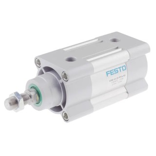 Festo Pneumatic Piston Rod Cylinder DSBC-63-25-PPSA-N3, Double Acting, 63mm Bore, 25mm Stroke, Aluminium Body, 12 Bar