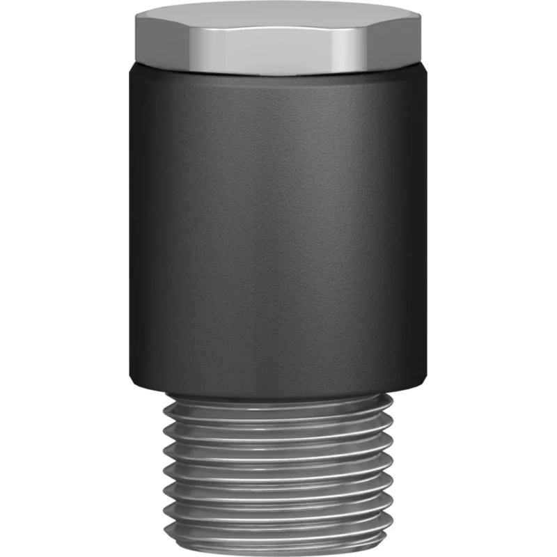 Festo Polybutylene Pneumatic Fitting, Male, Push-In, Nickel-Plated Brass, R 1/2 in, 90° Elbow, QSLV-1/2-16