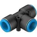 Festo Pneumatic Push-In Tee Tube-to-Tube Adapter, , 16 mm, 14 Bar, POM/Polypropylene/Nickel Plated, FDA/ISO, -10°C to QST-16