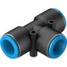 Festo Pneumatic Push-In Tee Tube-to-Tube Adapter, , 16 mm, 14 Bar, POM/Polypropylene/Nickel Plated, FDA/ISO, -10°C to QST-16