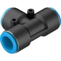 Festo Pneumatic Push-In Tee Tube-to-Tube Adapter, , 16 mm, 14 Bar, POM/Polypropylene/Nickel Plated, FDA/ISO, -10°C to QST-16
