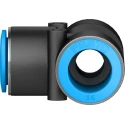 Festo Pneumatic Push-In Tee Tube-to-Tube Adapter, , 16 mm, 14 Bar, POM/Polypropylene/Nickel Plated, FDA/ISO, -10°C to QST-16