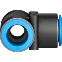Festo Pneumatic Push-In Tee Tube-to-Tube Adapter, , 16 mm, 14 Bar, POM/Polypropylene/Nickel Plated, FDA/ISO, -10°C to QST-16