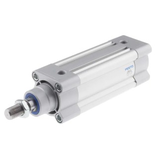 Festo DSBC-50-80-PPSA-N3 Pneumatic Piston Rod Cylinder, 50mm Bore, 80mm Stroke, Double Acting, Aluminium Body