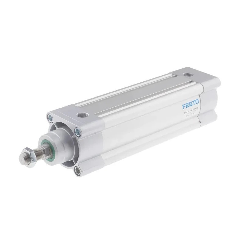 Festo Pneumatic Piston Rod Cylinder Double Acting, 63mm Bore, 160mm Stroke, Air Cushion, Aluminium Body DSBC-63-160-PPSA-N3