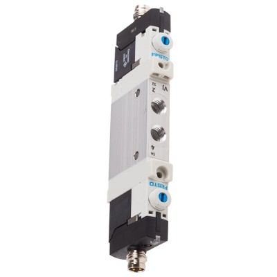 Festo 5/2 Way Pneumatic Solenoid Valve, Metric Thread, M7 Port, VUVG Series, Aluminium Alloy Body VUVG-LK10-B52-T-M7-1R8L-S