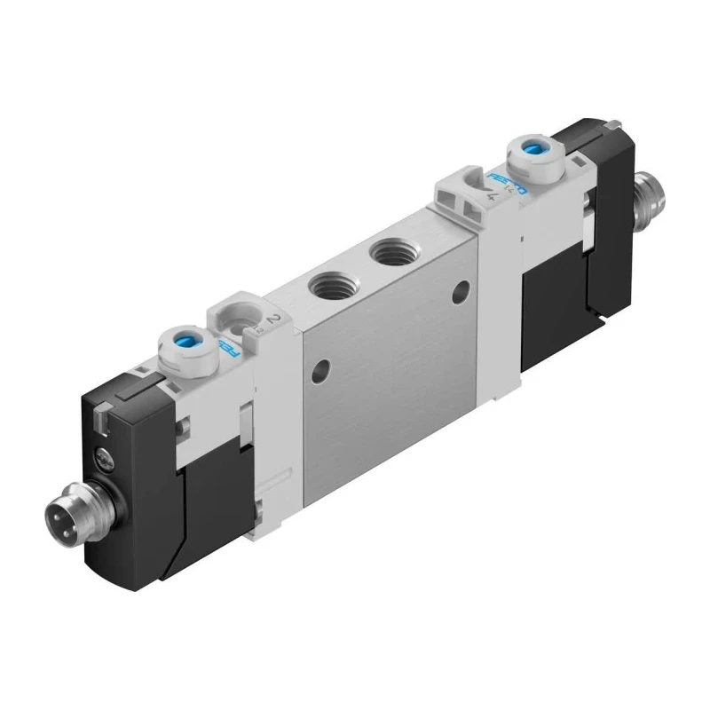 Festo 5/2 Way Pneumatic Solenoid Valve, Metric Thread, M7 Port, VUVG Series, Aluminium Alloy Body VUVG-LK10-B52-T-M7-1R8L-S