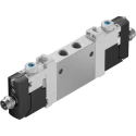Festo 5/2 Way Pneumatic Solenoid Valve, Metric Thread, M7 Port, VUVG Series, Aluminium Alloy Body VUVG-LK10-B52-T-M7-1R8L-S
