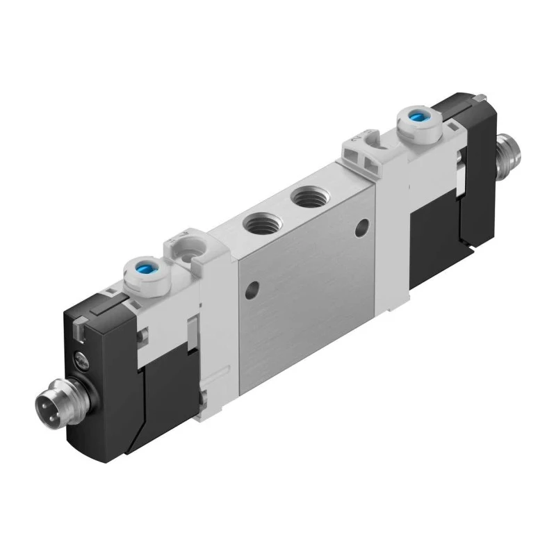 Festo 5/2 Way Pneumatic Solenoid Valve, Metric Thread, M7 Port, VUVG Series, Aluminium Alloy Body VUVG-LK10-B52-T-M7-1R8L-S