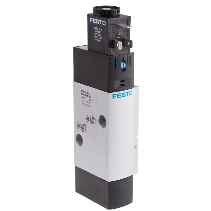 Festo Pneumatic Solenoid Valve 5/2 Solenoid/Spring G VSNC Series 24V DC Aluminium Alloy VSNC-FC-M52-MD-G14-F8-1B2