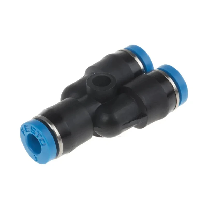 Festo Polybutylene Terephthalate Pneumatic Fitting, Push-in 3 mm, Y Tube Adaptor, Chemical Resistant, Food Grade QSMY-3
