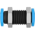 Festo Pneumatic Fitting, Bulkhead Tube-to-Tube Adaptor, Push-in, Polybutylene Terephthalate Reinforced, Stainless QSMS-3