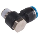 Festo QSLV Series Polybutylene Terephthalate Pneumatic Fitting, Male, R 1/4 in, 10mm Push-in Elbow QSLV-1/4-10