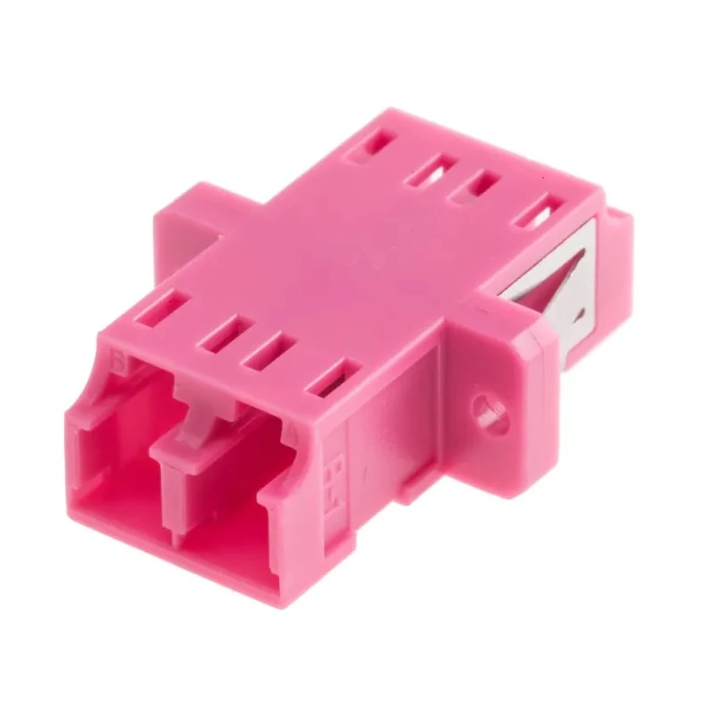 RS PRO LC to LC Multimode Simplex Fibre Optic Adapter, 0.1dB Insertion Loss, Ceramic Housing, Purple, 121-3953