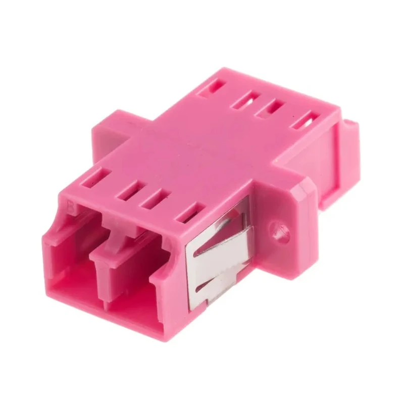 RS PRO LC to LC Multimode Simplex Fibre Optic Adapter, 0.1dB Insertion Loss, Ceramic Housing, Purple, 121-3953