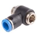 Festo Polybutylene Pneumatic Elbow Fitting Male G 1/4 in, 8mm Push-in, QSLV-G1/4-8-I