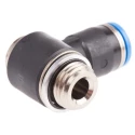 Festo Polybutylene Pneumatic Elbow Fitting Male G 1/4 in, 8mm Push-in, QSLV-G1/4-8-I