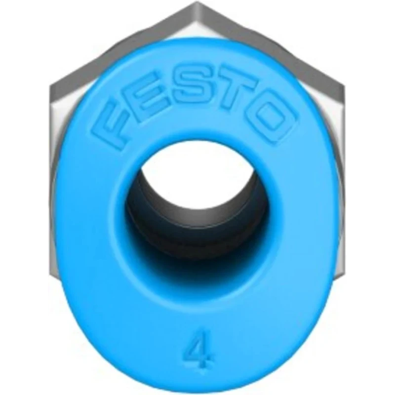 Festo Pneumatic Fitting, 4mm Push-in Tube, Male M5 Thread, Brass, Nickel Plated, Compact RoHS Connector QSM-M5-4