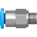 Festo Pneumatic Fitting, 4mm Push-in Tube, Male M5 Thread, Brass, Nickel Plated, Compact RoHS Connector QSM-M5-4