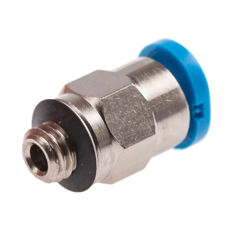 Festo Pneumatic Fitting, 4mm Push-in Tube, Male M5 Thread, Brass, Nickel Plated, Compact RoHS Connector QSM-M5-4