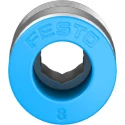 Festo Pneumatic Push-in Fitting, 8mm Tube, R 1/4 Male Brass Nickel-Plated, QS Series QS-1/4-8-I