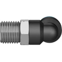 Festo Polybutylene Terephthalate Pneumatic Elbow Fitting, Male R 1/4 in, 8mm Push-In, Nickel Finish QSL-1/4-8