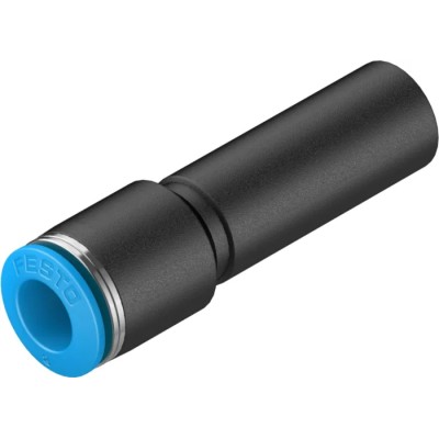 Festo QS Series Pneumatic Reducer Nipple, Nickel Plated Brass, Polypropylene, High Alloy Stainless Steel, Nitrile QS-12H-8