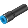 Festo QS Series Pneumatic Reducer Nipple, Nickel Plated Brass, Polypropylene, High Alloy Stainless Steel, Nitrile QS-12H-8