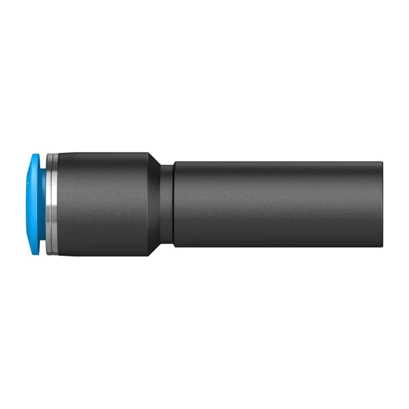 Festo QS Series Pneumatic Reducer Nipple, Nickel Plated Brass, Polypropylene, High Alloy Stainless Steel, Nitrile QS-12H-8