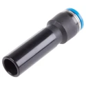 Festo QS Series Pneumatic Reducer Nipple, Nickel Plated Brass, Polypropylene, High Alloy Stainless Steel, Nitrile QS-12H-8