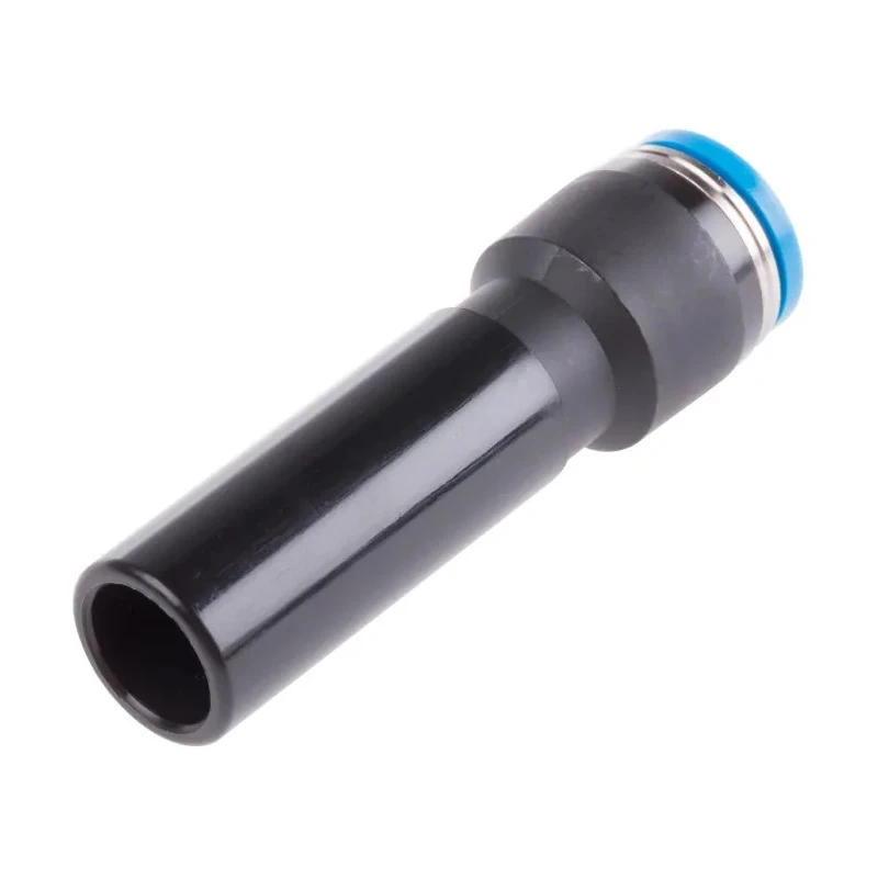 Festo QS Series Pneumatic Reducer Nipple, Nickel Plated Brass, Polypropylene, High Alloy Stainless Steel, Nitrile QS-12H-8