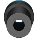 Festo QS Series Pneumatic Reducer Nipple, Nickel Plated Brass, Polypropylene, High Alloy Stainless Steel, Nitrile QS-12H-8