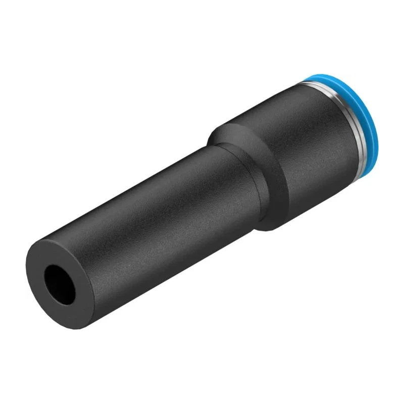 Festo QS Series Pneumatic Reducer Nipple, Nickel Plated Brass, Polypropylene, High Alloy Stainless Steel, Nitrile QS-12H-8