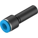 Festo QS Series Pneumatic Fitting Reducer Nipple, Push-In 10 mm to 8 mm, Chemical Resistant, Food Grade, 14 Bar, QS-10H-8