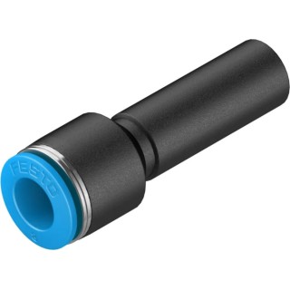 Festo QS Series Pneumatic Fitting Reducer Nipple, Push-In 10 mm to 8 mm, Chemical Resistant, Food Grade, 14 Bar, QS-10H-8