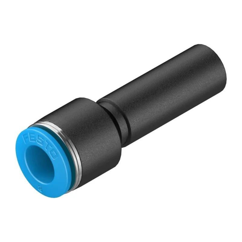 Festo QS Series Pneumatic Fitting Reducer Nipple, Push-In 10 mm to 8 mm, Chemical Resistant, Food Grade, 14 Bar, QS-10H-8