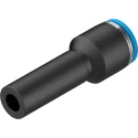 Festo QS Series Pneumatic Fitting Reducer Nipple, Push-In 10 mm to 8 mm, Chemical Resistant, Food Grade, 14 Bar, QS-10H-8