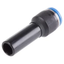 Festo QS Series Pneumatic Fitting Reducer Nipple, Push-In 10 mm to 8 mm, Chemical Resistant, Food Grade, 14 Bar, QS-10H-8