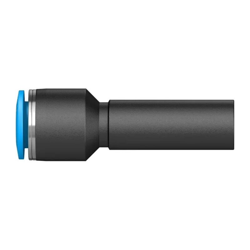 Festo QS Series Pneumatic Fitting Reducer Nipple, Push-In 10 mm to 8 mm, Chemical Resistant, Food Grade, 14 Bar, QS-10H-8