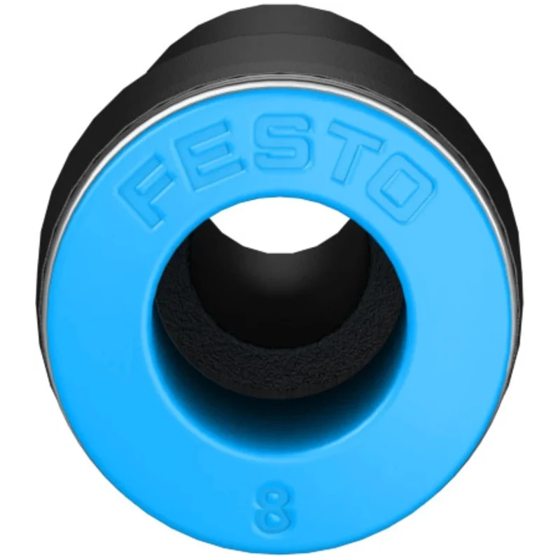 Festo QS Series Pneumatic Fitting Reducer Nipple, Push-In 10 mm to 8 mm, Chemical Resistant, Food Grade, 14 Bar, QS-10H-8
