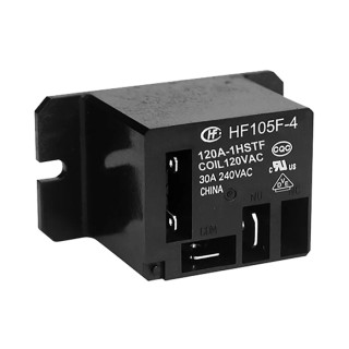 Hongfa Europe GMBH Flange Power Relay, 120V AC Coil, 40A Switching Current, SPST, Flange Mount HF105F-4/120A1HSTF