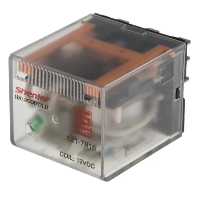 RS PRO Power Relay 12V DC Coil 10A 3PDT Plug-In Type RKL Series 121-7815