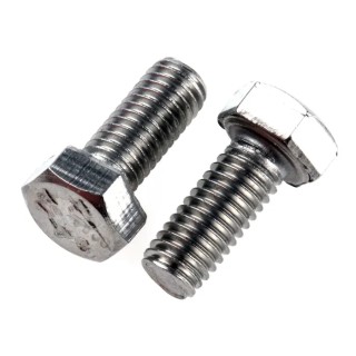RS PRO Plain Stainless Steel Hex Bolt M5 x 12 mm, DIN 933, A2 Type 304 520-065