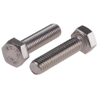 RS PRO Plain Stainless Steel Hex Bolt M5 x 20 mm DIN 933 520-087